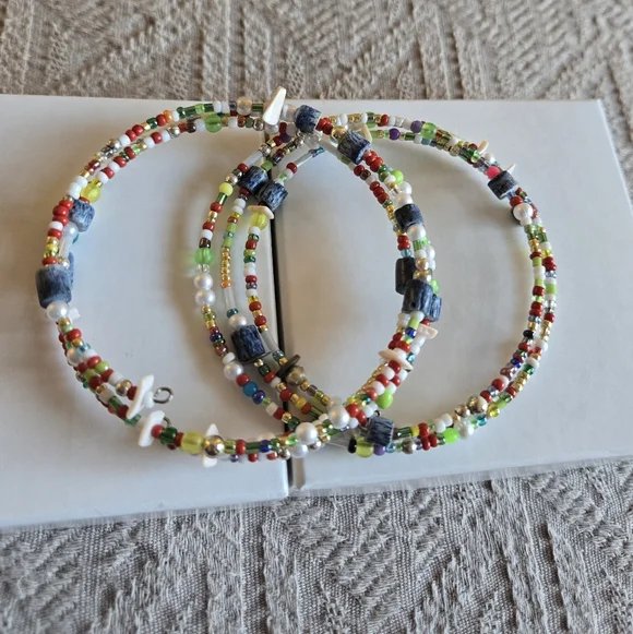 Beaded Bracelets Handmade Unique Set of Two - Picture 3 of 7